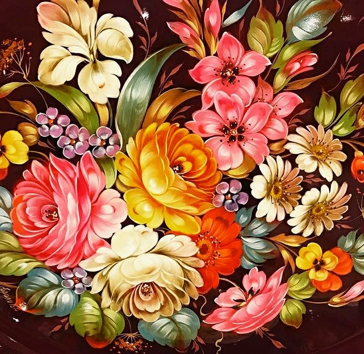 №2601230 - жостовская роспись - оригинал