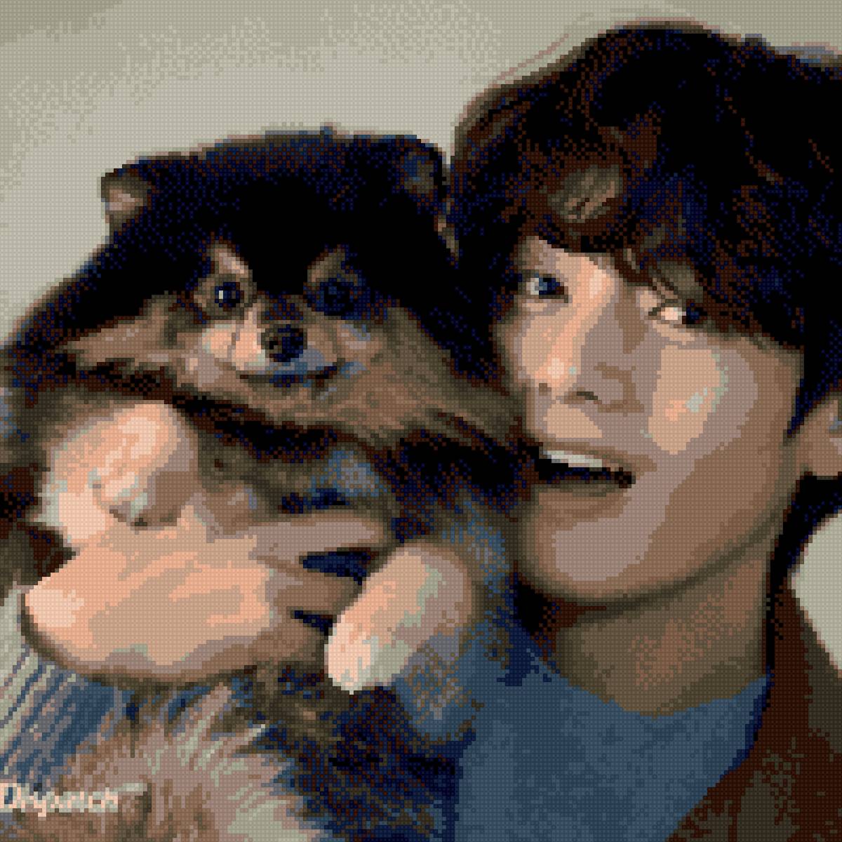 Техен с собакой - предпросмотр