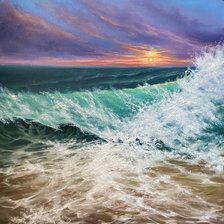 Схема вышивки «море»