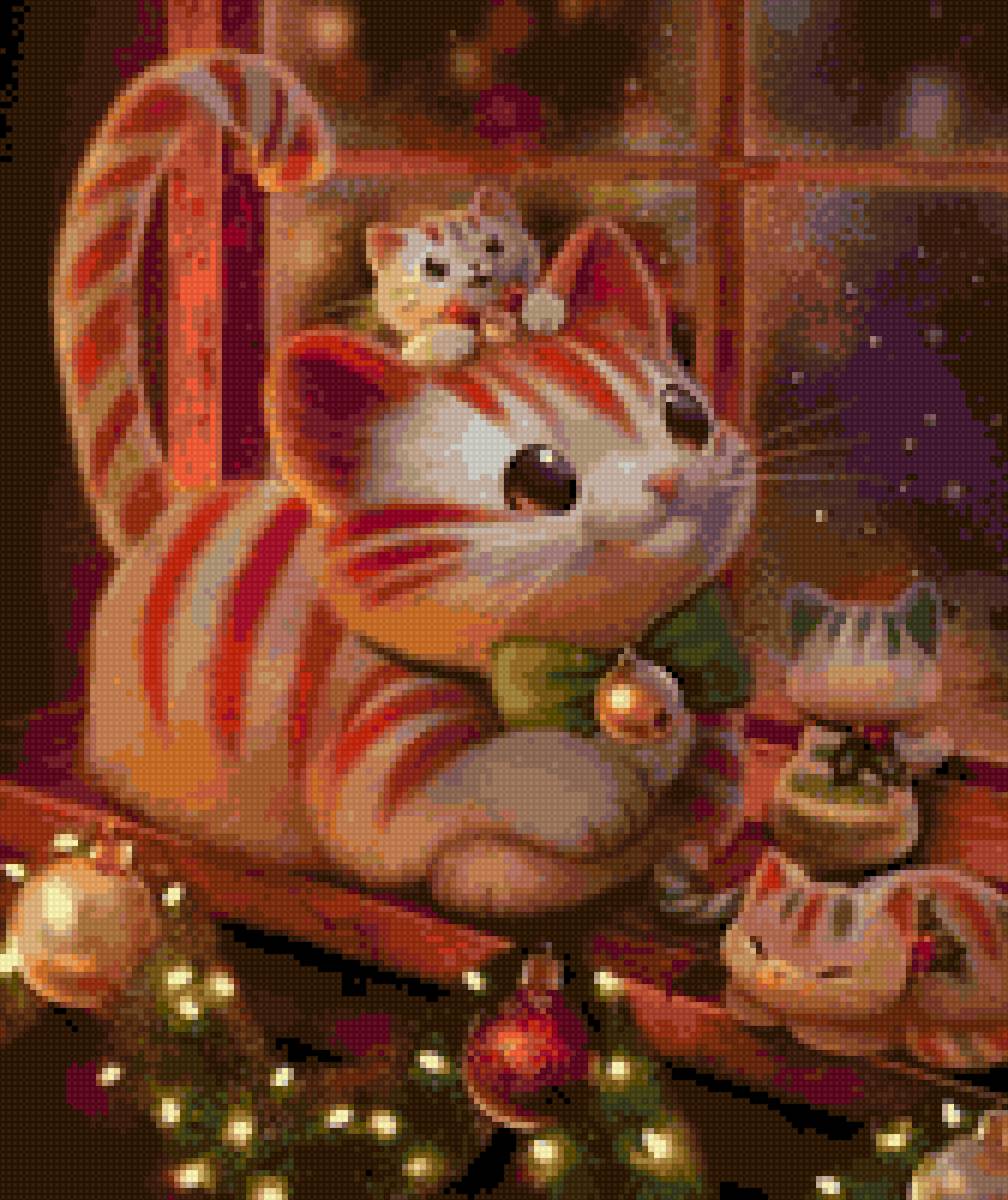 CHAT - noel;animeaux - предпросмотр