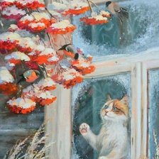 Схема вышивки «зима»