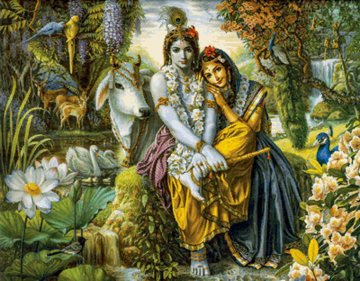 Радха и Кришна - бог, индуизм. - предпросмотр