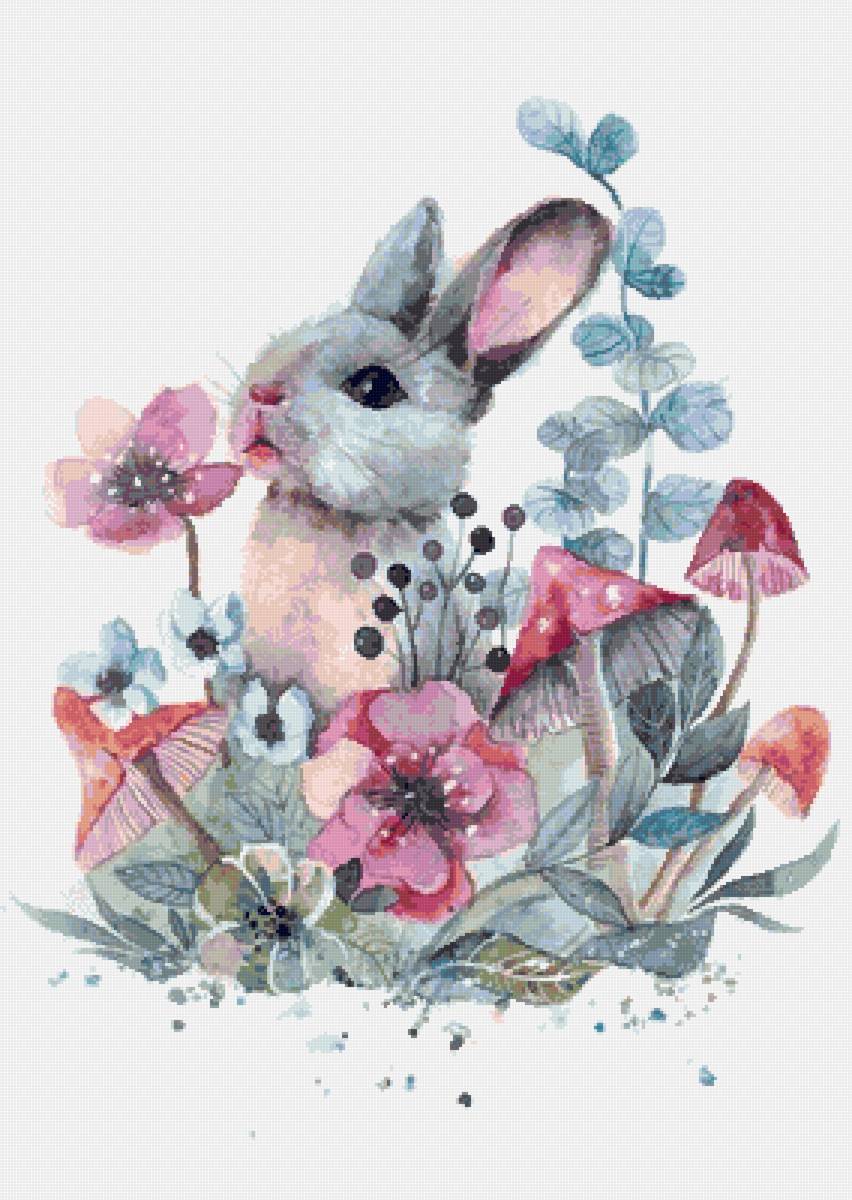 Зайка акварелью)) - заяц, акварель - предпросмотр