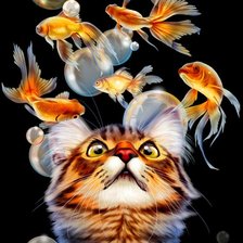 Схема вышивки «кот»