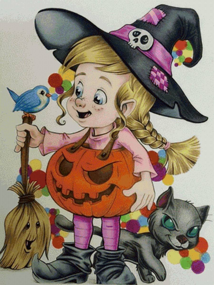 маленькая ведьмочка - ведьмочка, сказка, девочка - предпросмотр