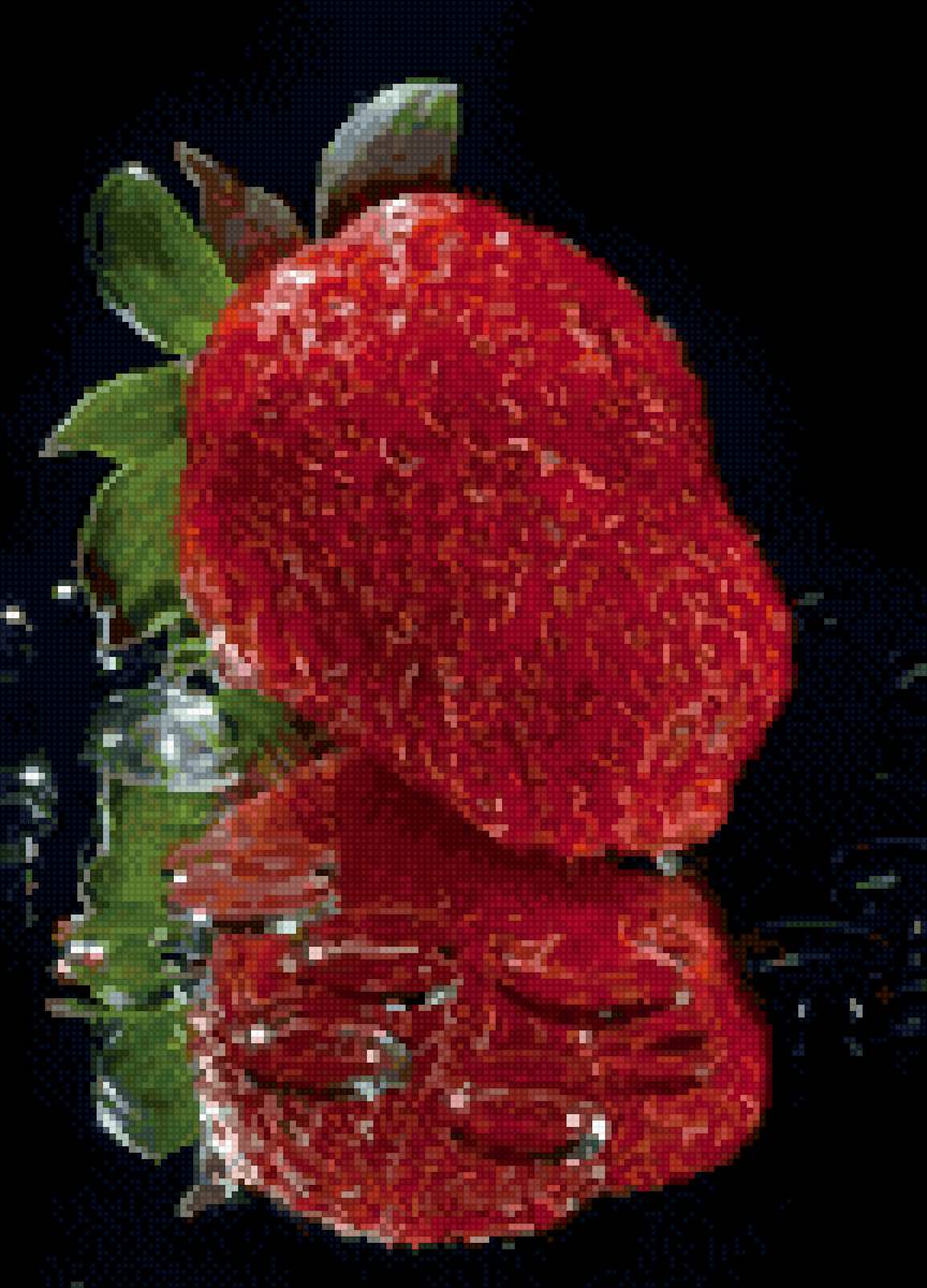 Клубника - красный, ягоды, черный, вода - предпросмотр