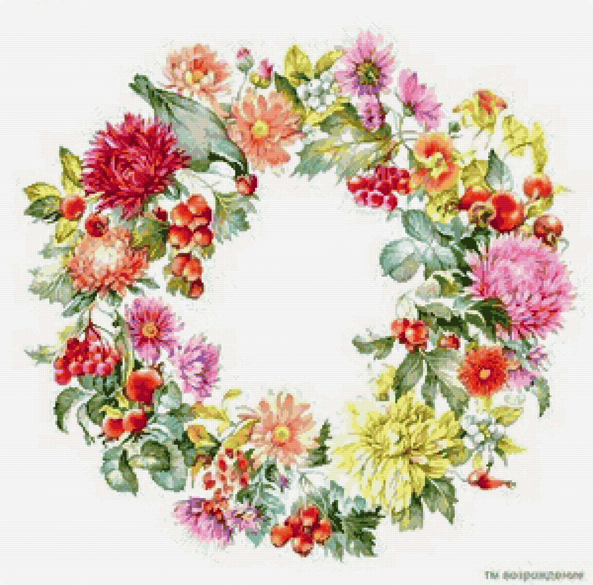 №2605940 - венок, птицы, цветы - предпросмотр