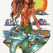 Схема вышивки «русалка»