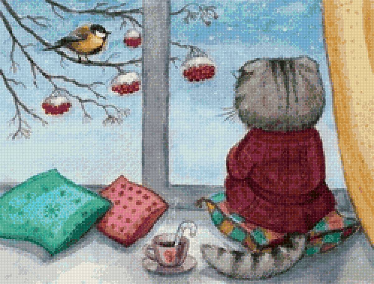 Зима - зима снег кот - предпросмотр