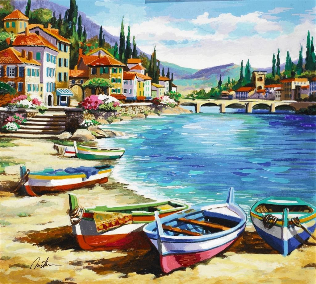 №2606243 - побережье, лодки, море - оригинал