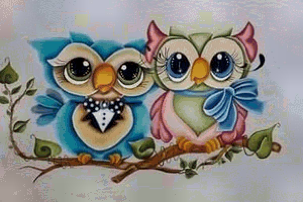 совы - рисунок - предпросмотр