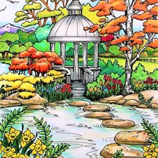 Схема вышивки «беседка»