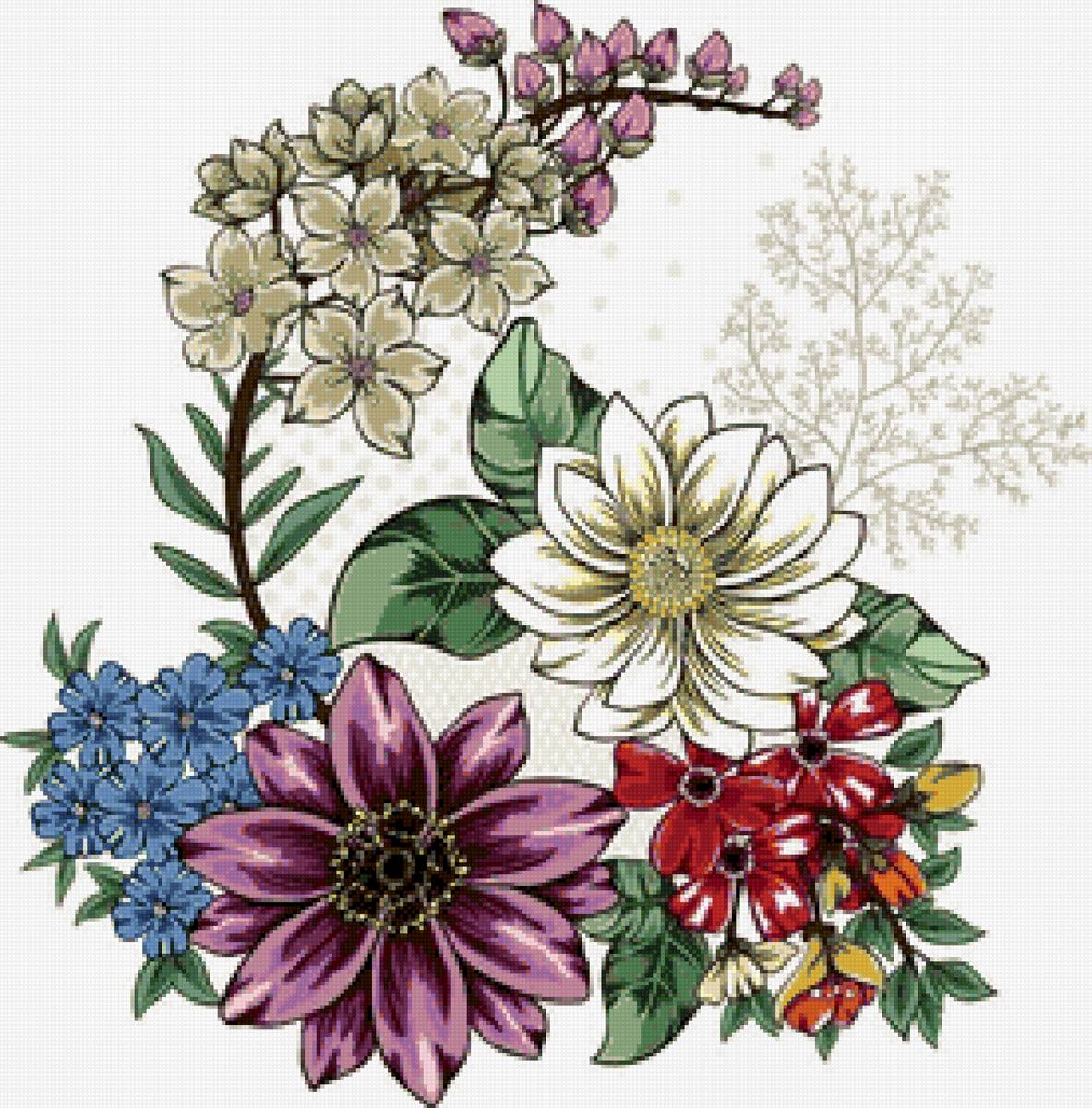 цветы - роспись - предпросмотр