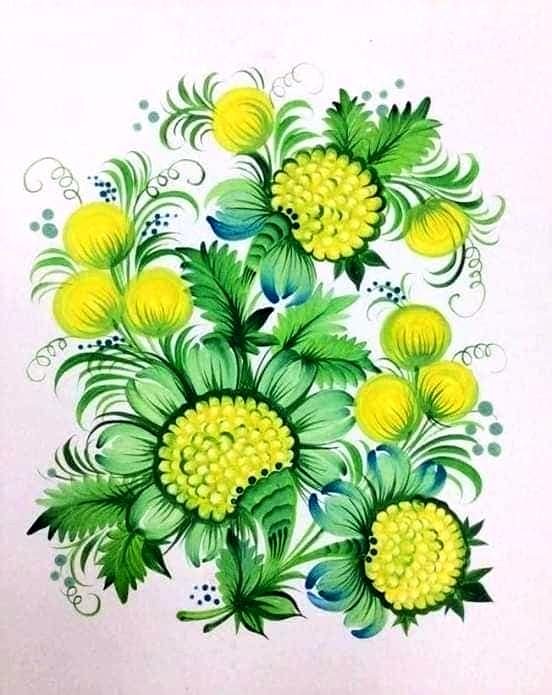 хохлома - узор - оригинал