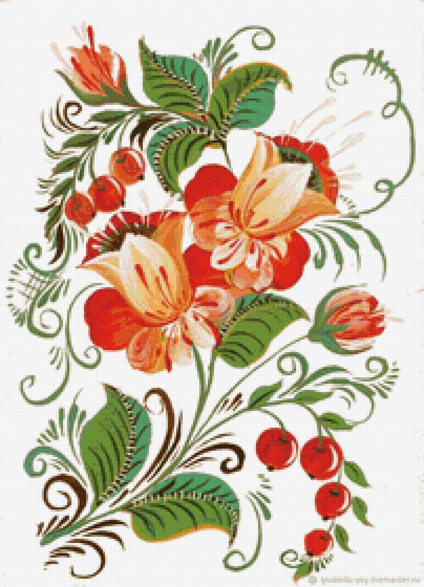 хохлома - панно - предпросмотр