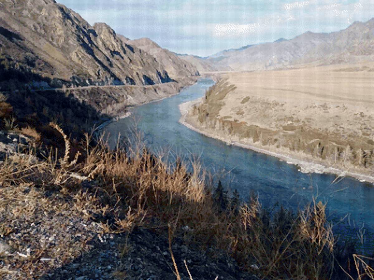 Река - природа, река, катунь, республика алтай - предпросмотр