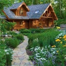 Схема вышивки «Домик в деревне»