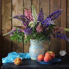 натюрморт цветов я фруктами