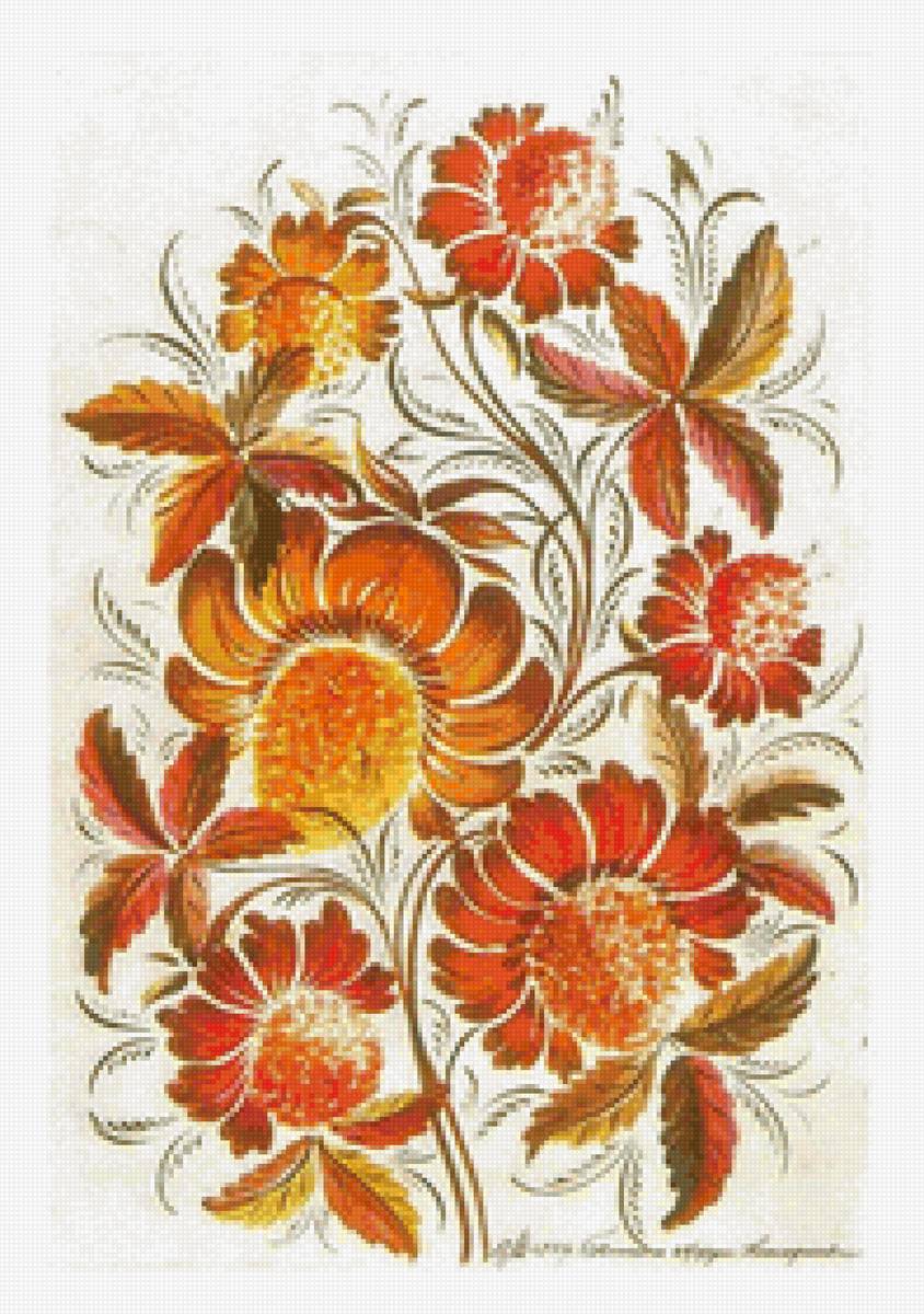 хохлома - панно - предпросмотр