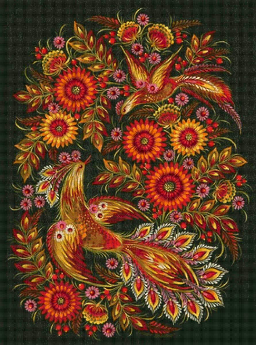 хохлома - панно - предпросмотр