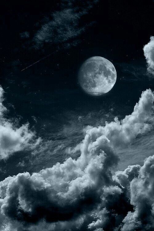 луна и облака - ночь, облака, луна - оригинал
