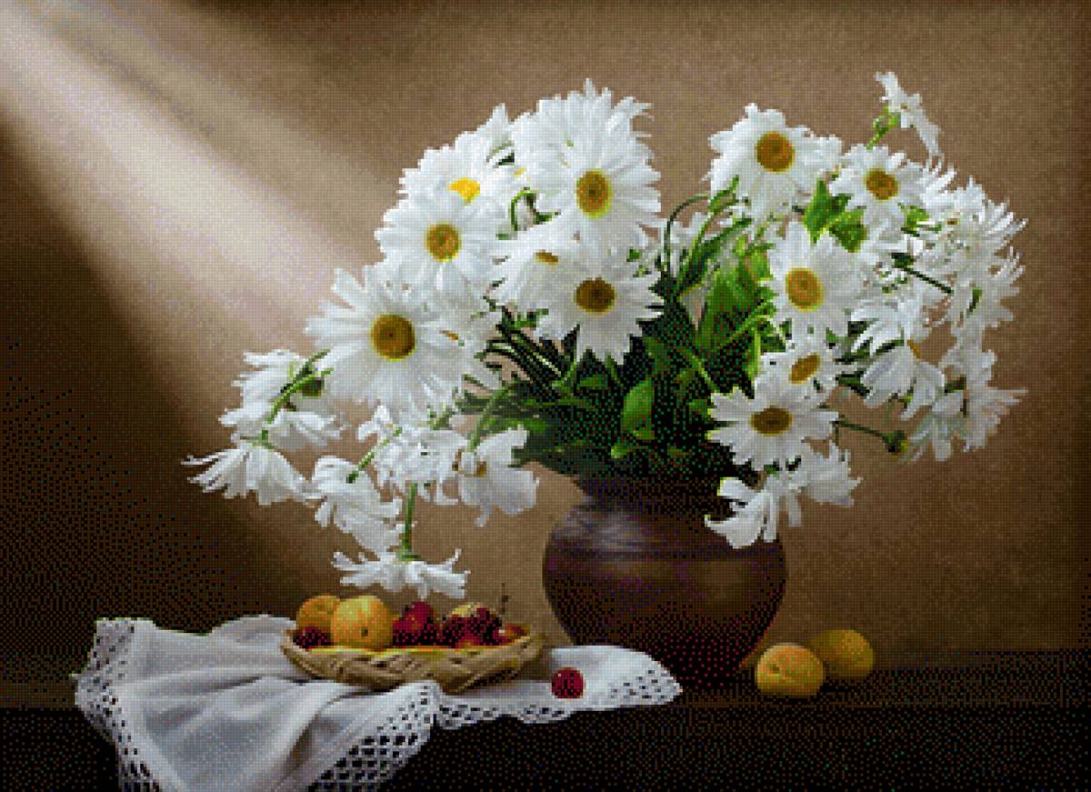 ромашки - натюрморт, букет, ромашки - предпросмотр