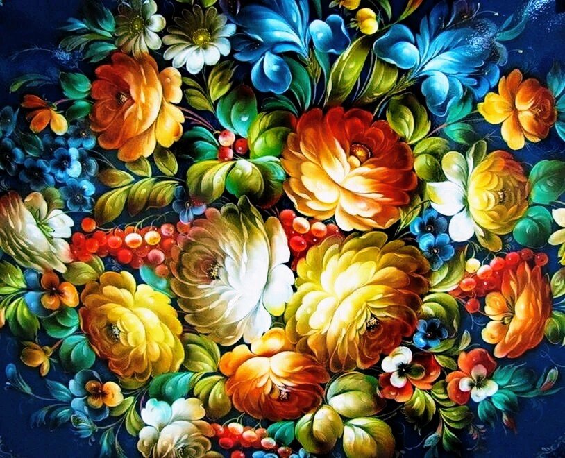 №2610687 - цветы, жостово - оригинал