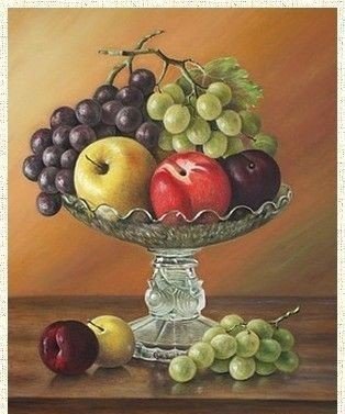 Фаза с фруктами - виноград, яблоки, персик - оригинал