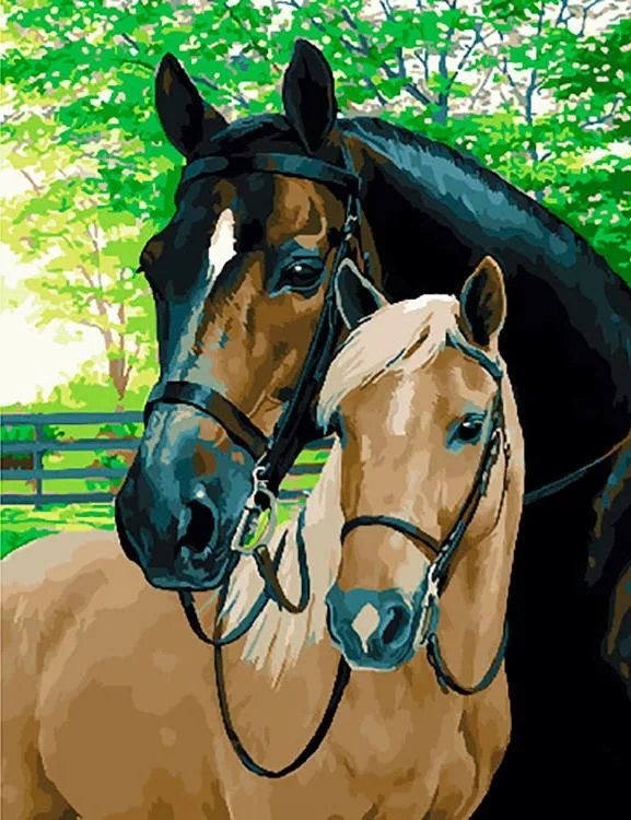 Лошади - лошади, пара - оригинал