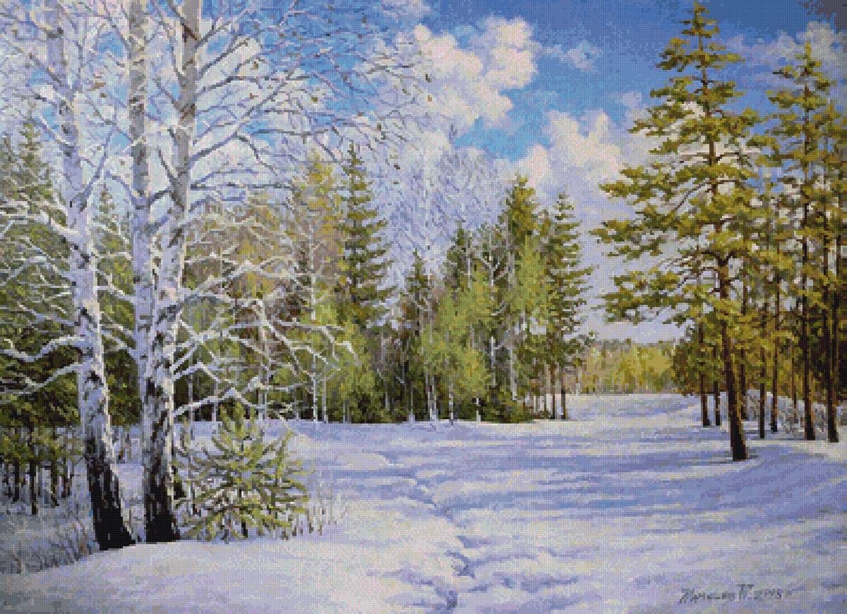 Юрий Мартюшев - пейзаж, юрий мартюшев, природа, зимний пейзаж - предпросмотр