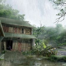 Схема вышивки «Дождь»