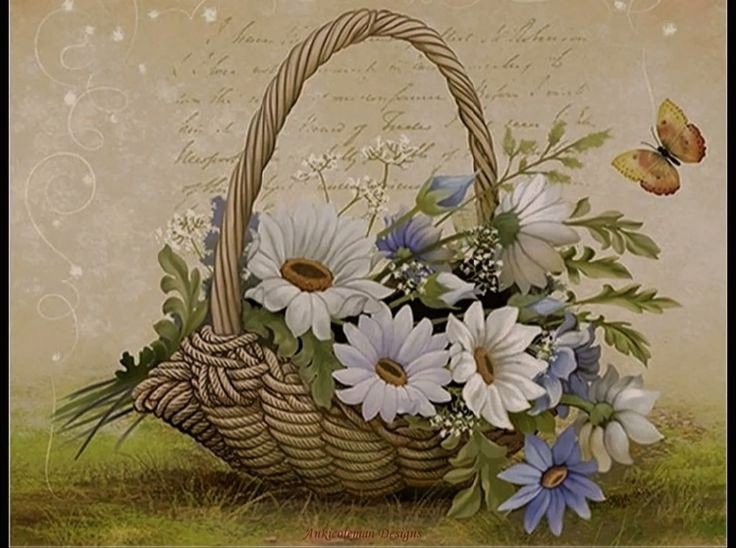 Ромашки, бабочка - ромашки - оригинал