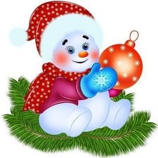 Схема вышивки «Снеговичок»