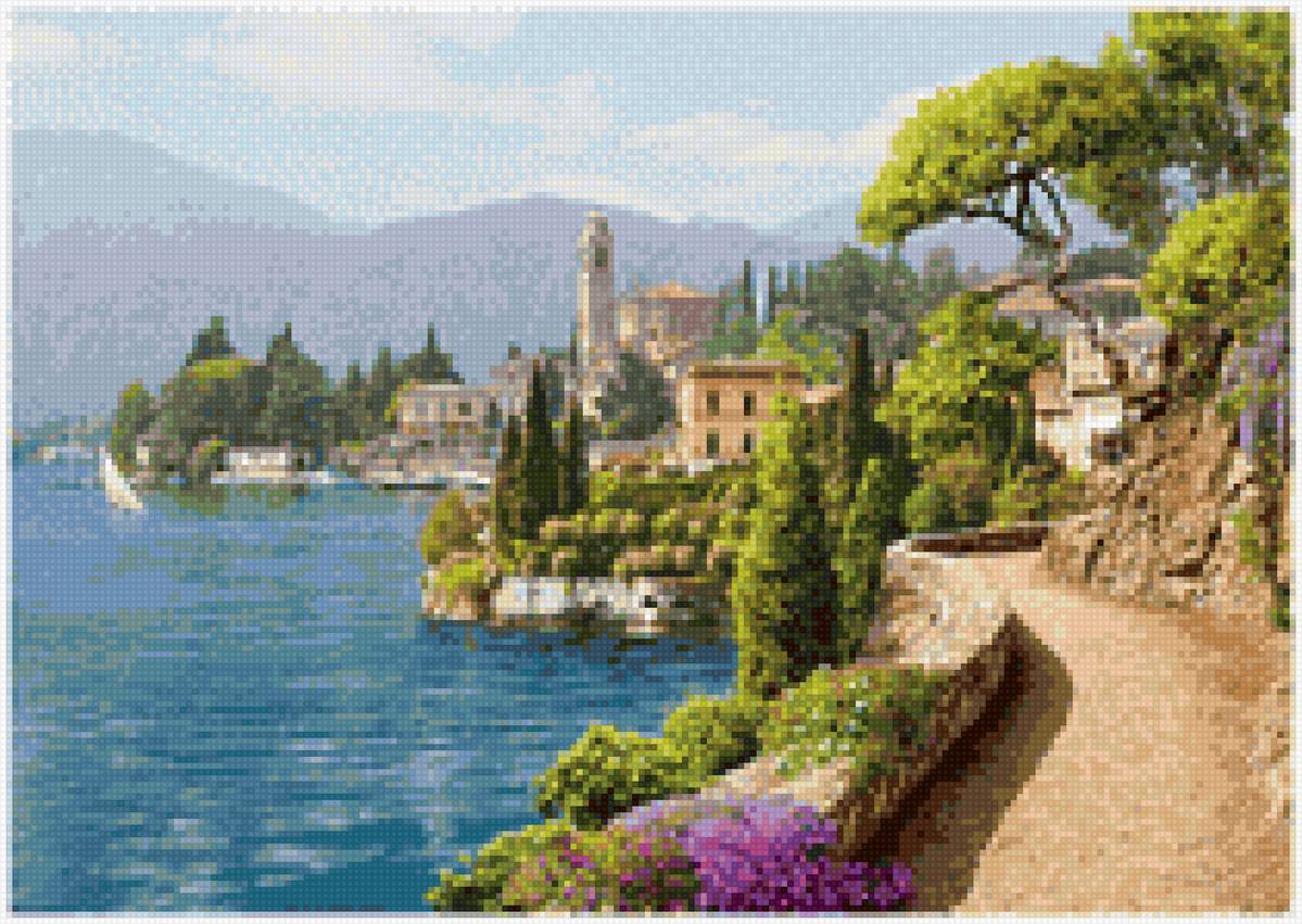 город у моря - пейзаж, море, город - предпросмотр