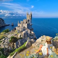 Схема вышивки «Ласточкино гнездо»