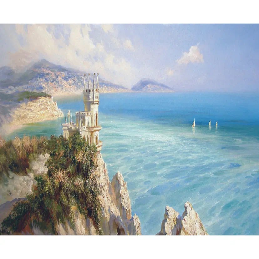 Ласточкино гнездо - море; горы; лето; природа - оригинал