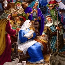 Оригинал схемы вышивки «Рождество Иисуса Христа» (№2615600)