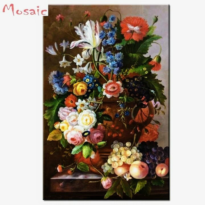 №2615927 - натюрморт, фрукты, цветы - оригинал