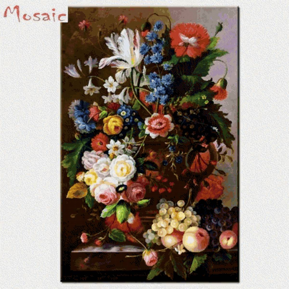 №2615927 - цветы, фрукты, натюрморт - предпросмотр