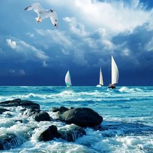 Схема вышивки «Море»