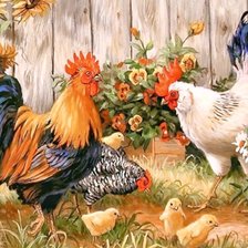 Схема вышивки «ครอบครัวไก่40»