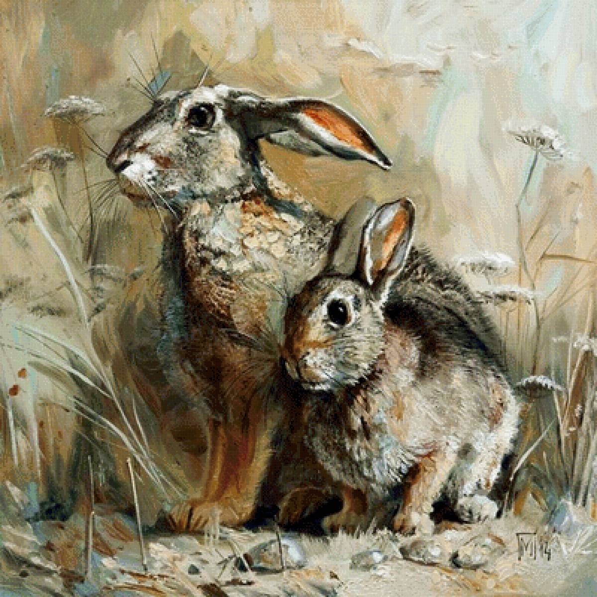 Кролики картины художников - Фотобанк 2.