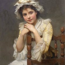 Схема вышивки «Frumoasa servitoare, M. Gordigiani»