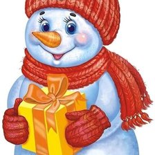 Схема вышивки «Снеговик»