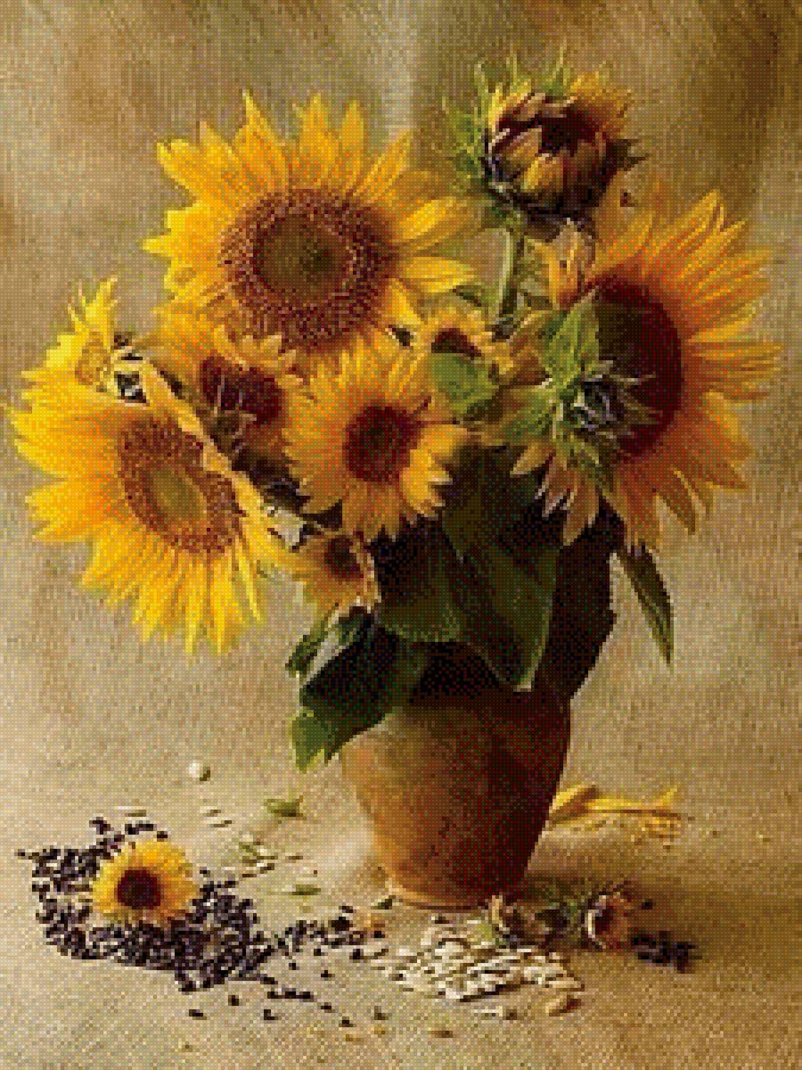 Подсолнухи - семена, подсолнух - предпросмотр