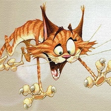 Схема вышивки «Кот,юмор»