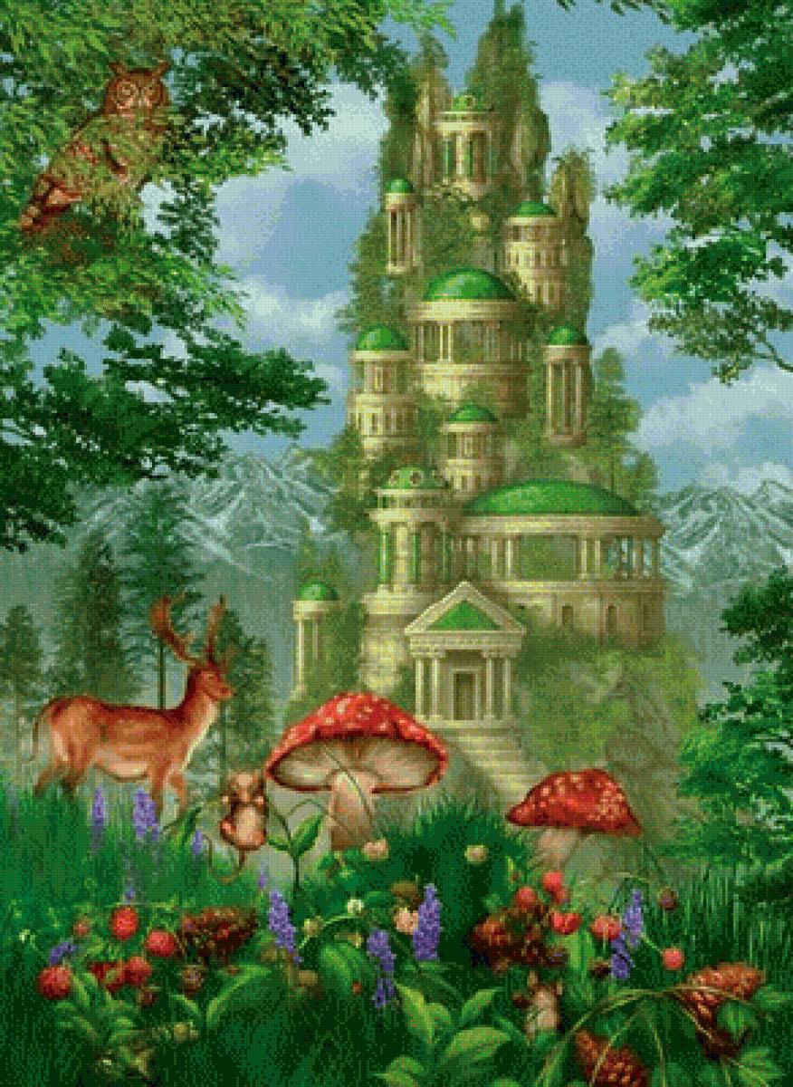 зеленый замок - замок - предпросмотр