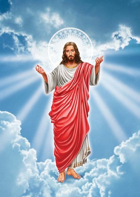 Isus u oblacima - religija, ikona - оригинал