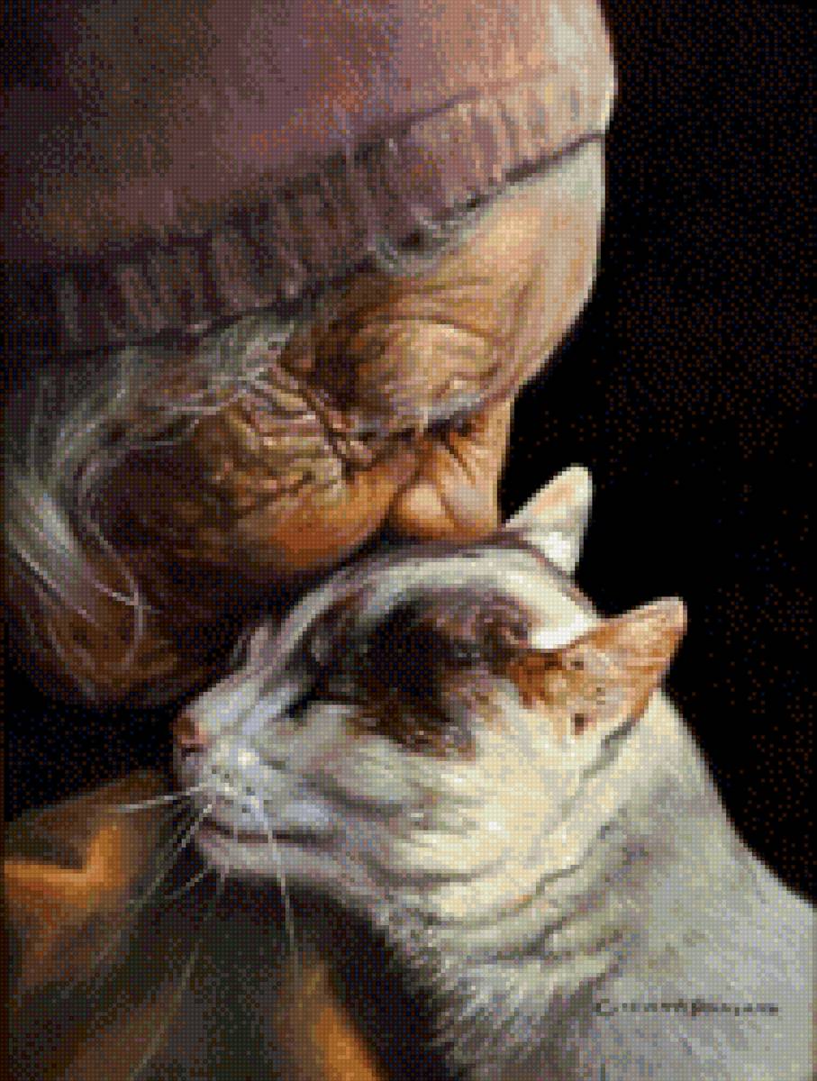 бабушка и кот - предпросмотр