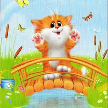 Схема вышивки «Кот, лето, юмор»